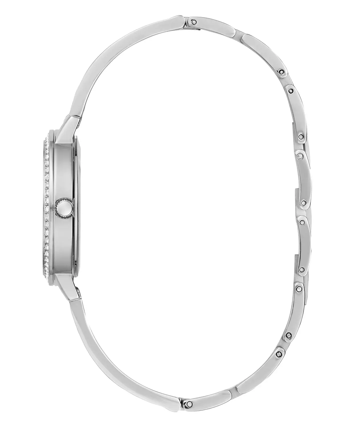 GUESS GW0474L1 ANALOG WATCH For Women Round Shape Silver Stainless Steel Polished Bracelet 4