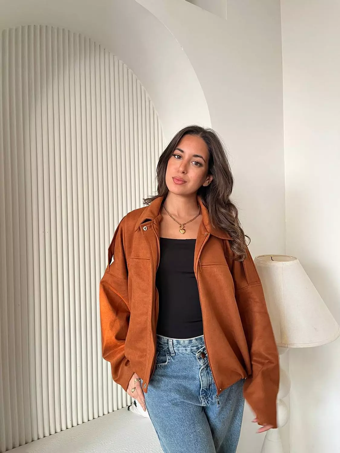 Camel suede jacket 2