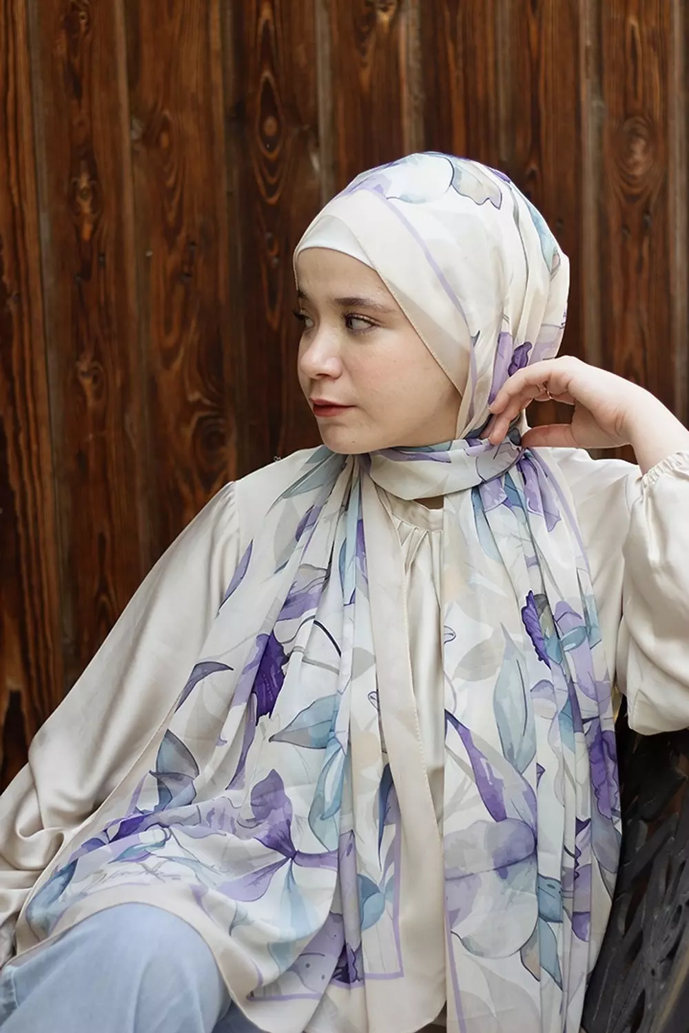 Lavender lace in chiffon 5