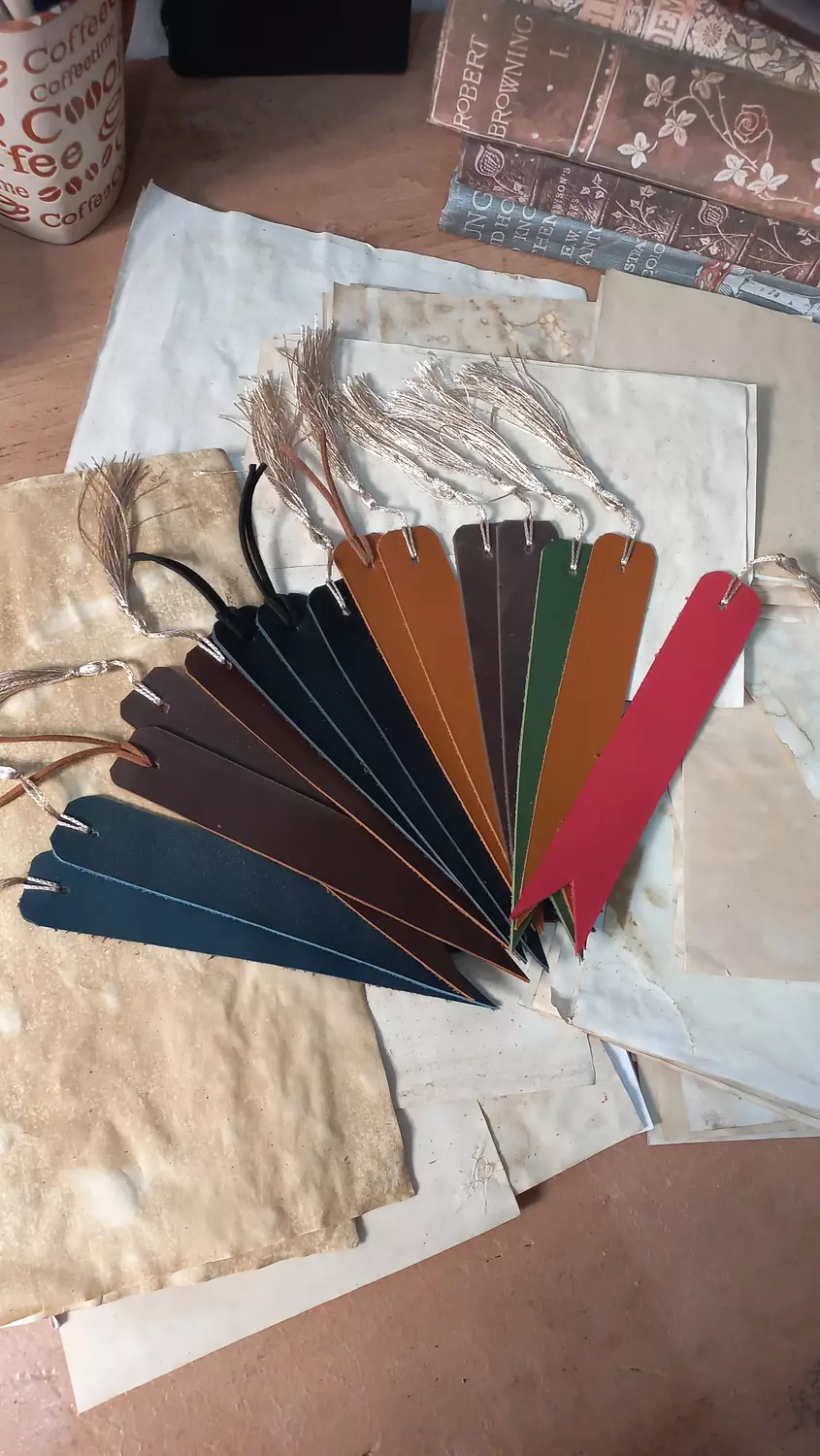 Genuine leather bookmark  hover image