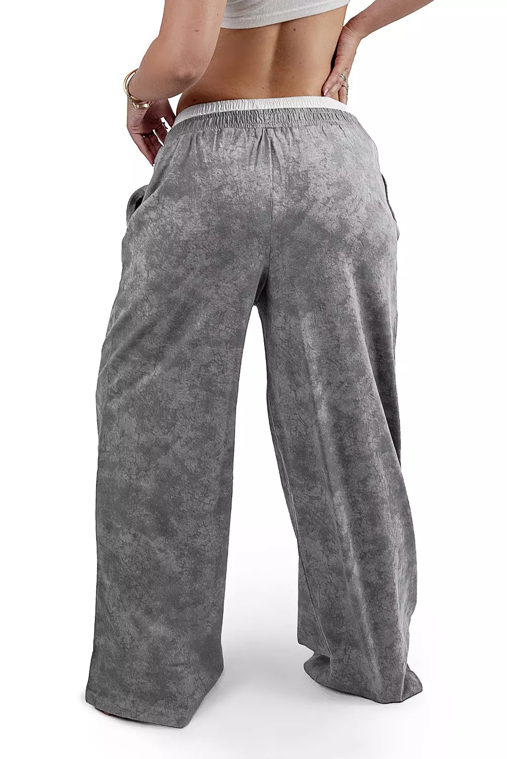 Washed Grey boxer sweatpants  2
