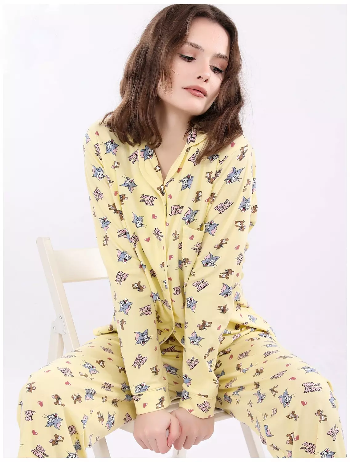 S614 Tom and Jerry Buttoned pajama set image