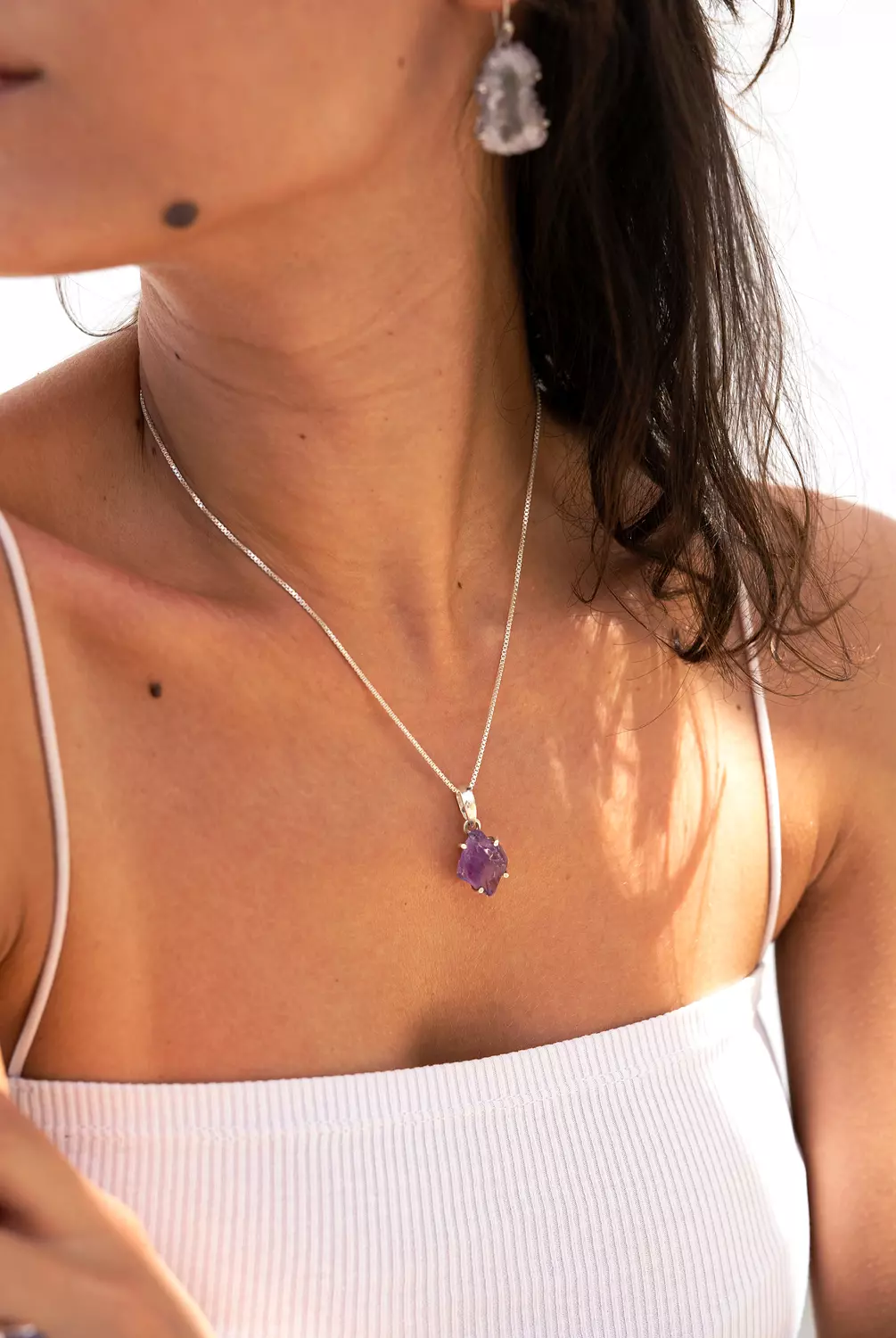 Raw Amethyst necklace image