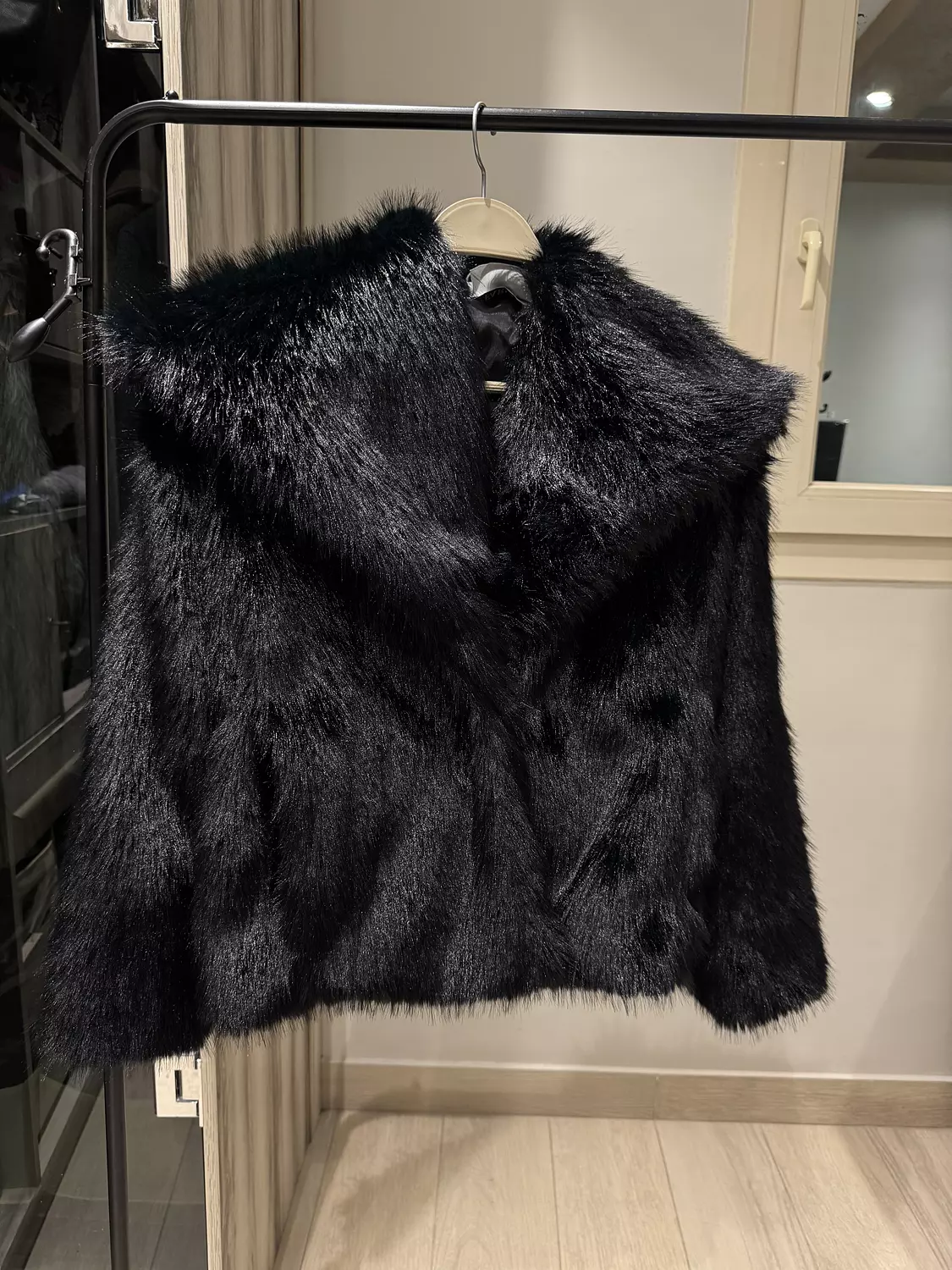 Double collar fur coat 5