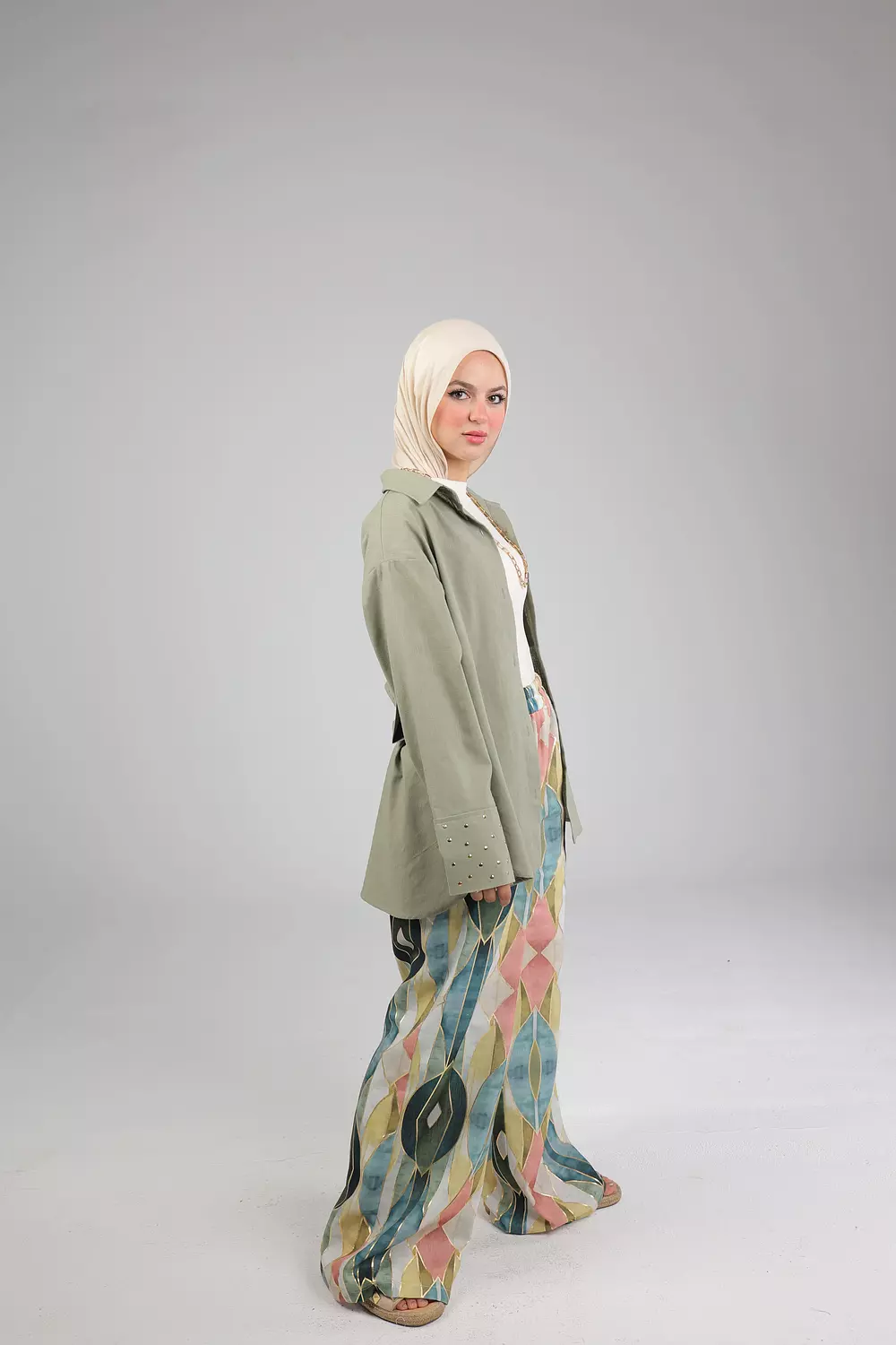 MOSAIC LINEN PANTS 4