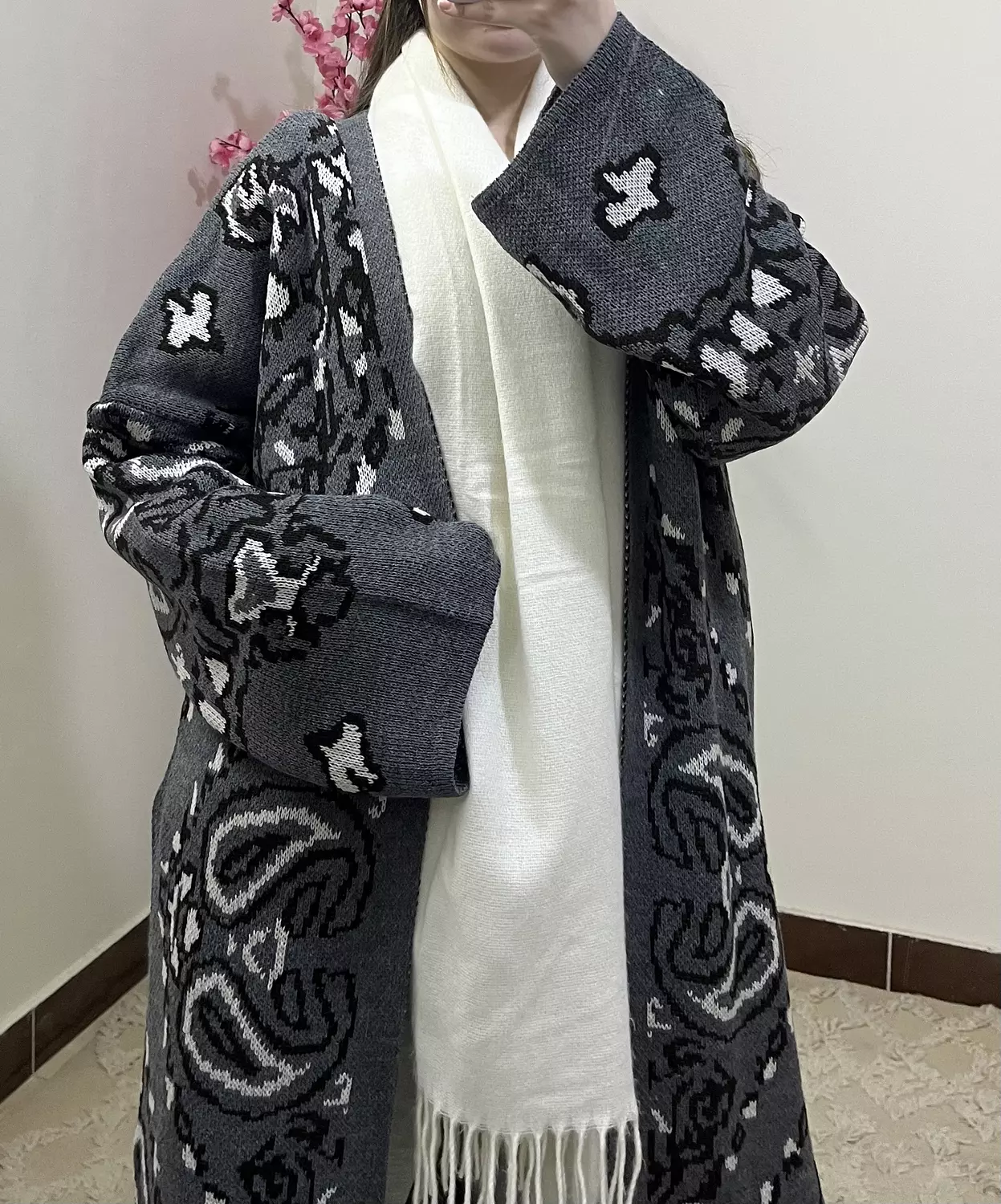 The muse grey cardigan 1