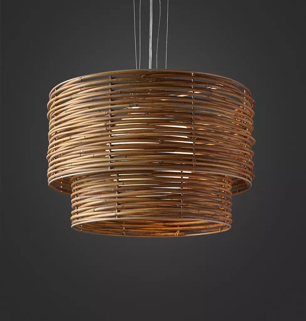 Aurora Duetto Bamboo Ceiling Lamp