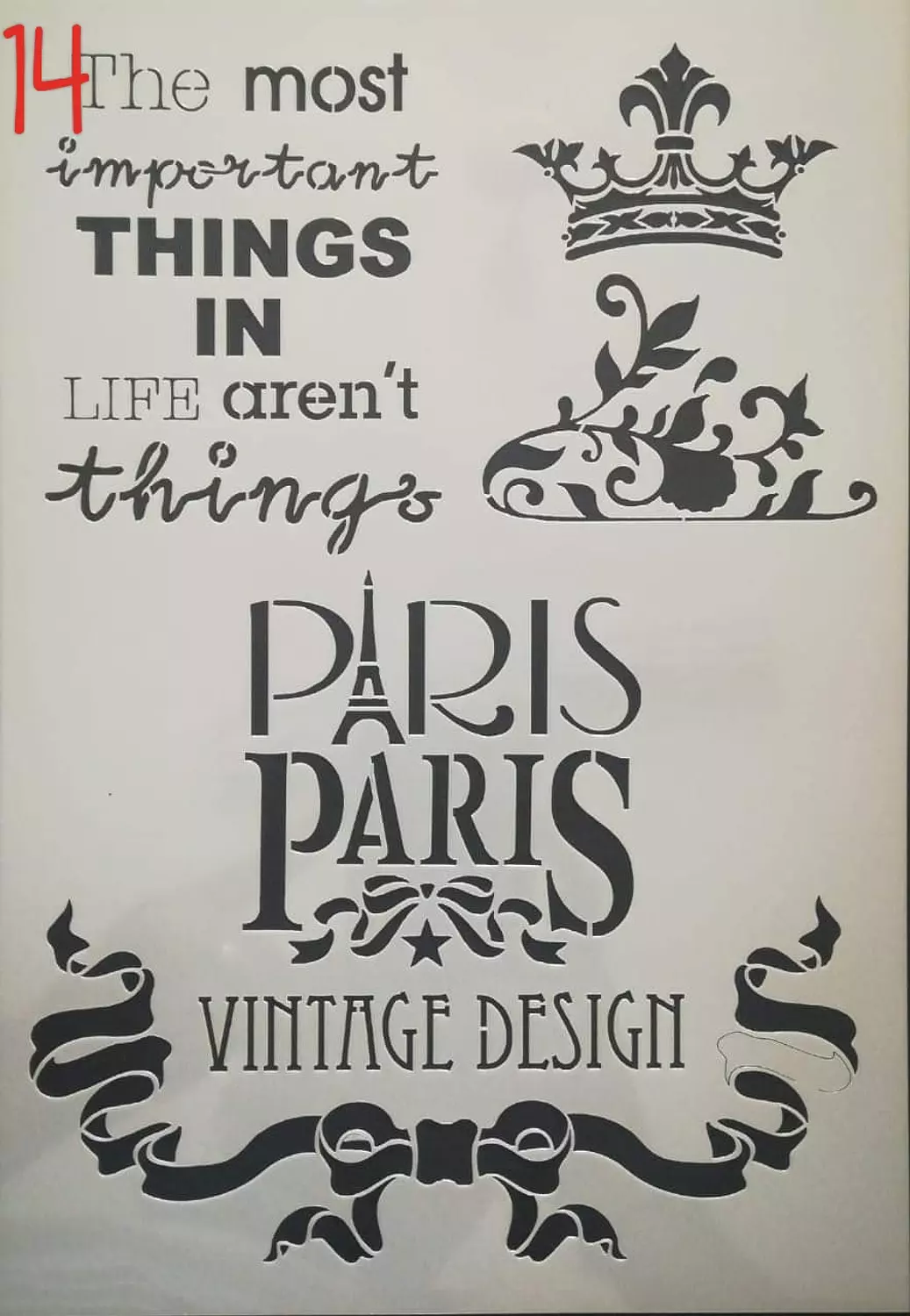 استنسل مفرغ (اشكال مختلفة) Stencils(Different forms) A4 20