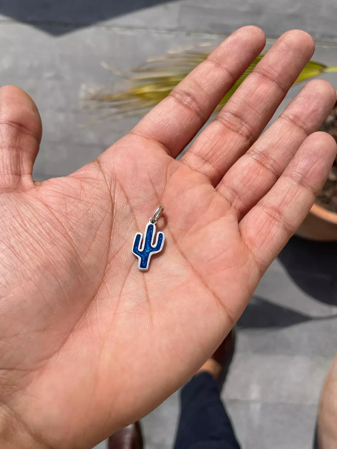 Blue Cactus Pendant hover image