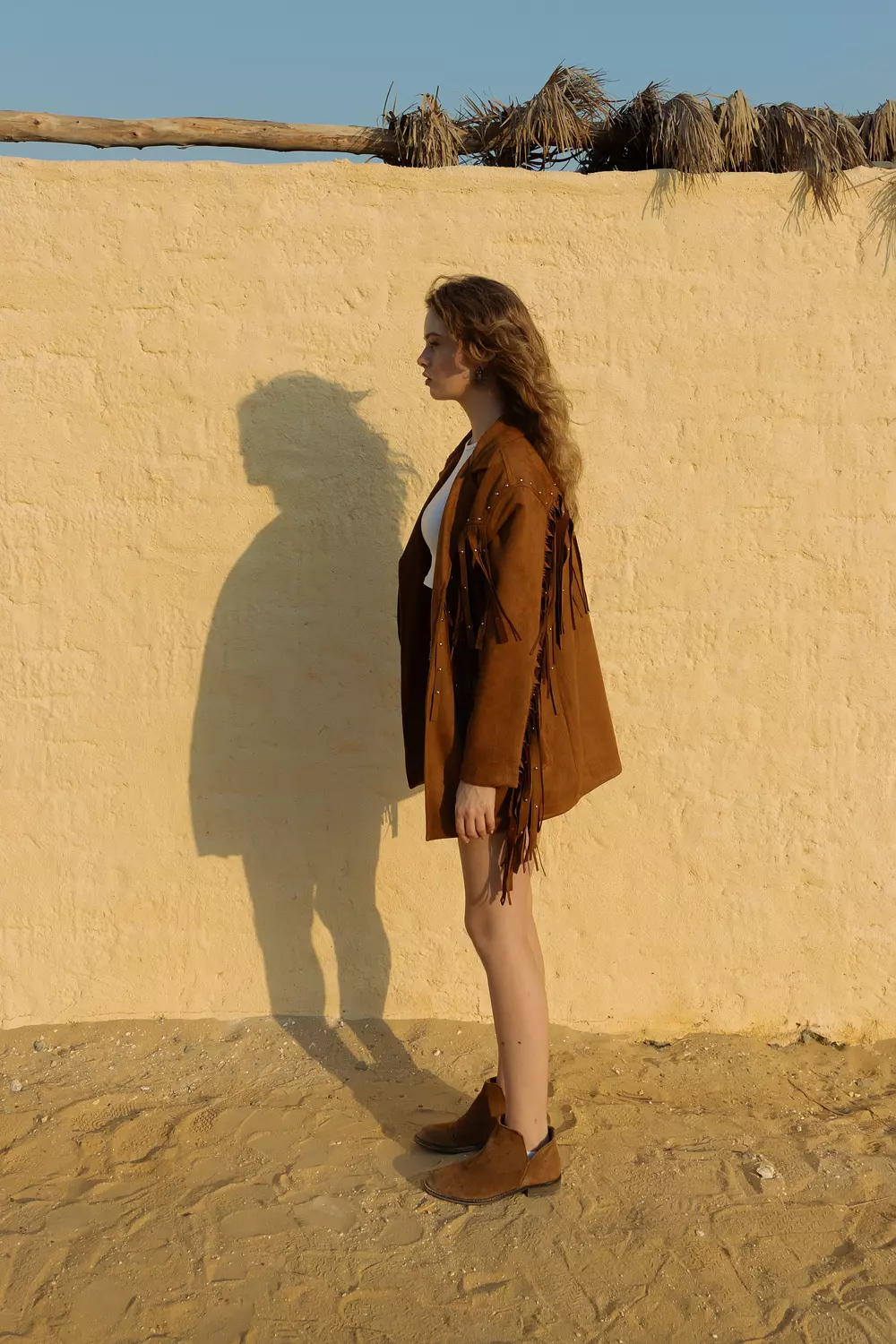Fringe Suede Jacket - Camel 4