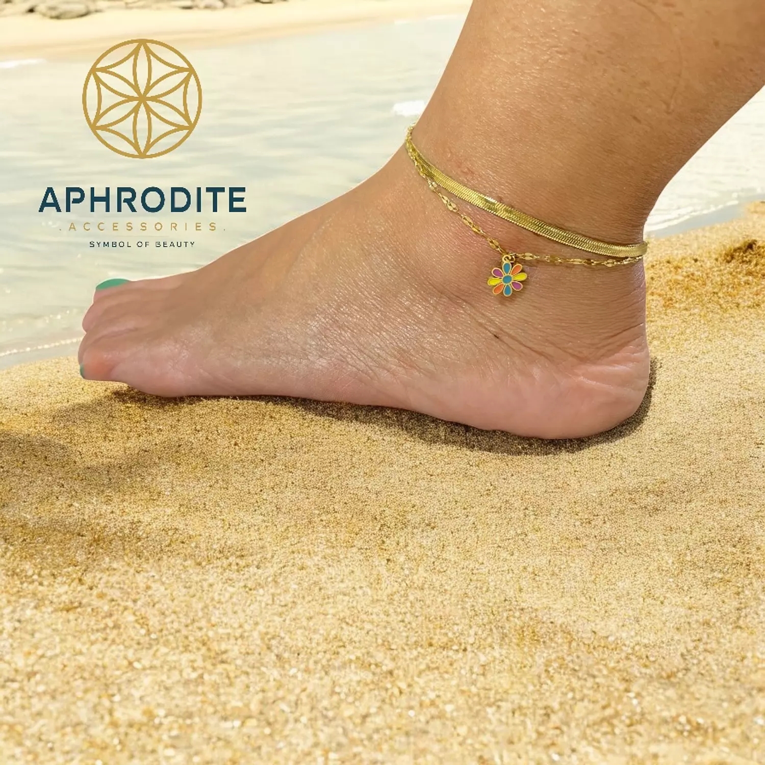 Golden Flower - Anklets image