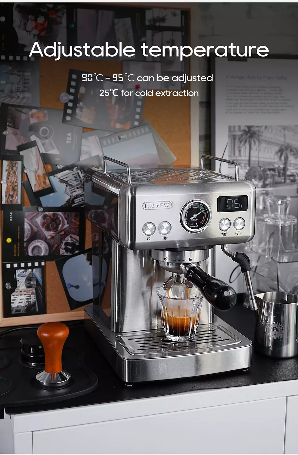 HiBREW 20Bar Semi Automatic Espresso Coffee MachineH10A hover image