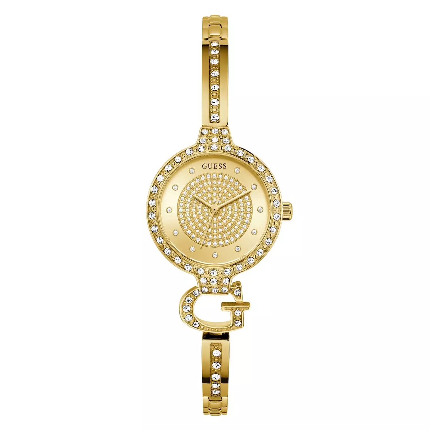 GUESS GISELLE Ladies Giselle Gold Tone Analog Watch Gold Tone Stainless Steel Polished Bracelet image