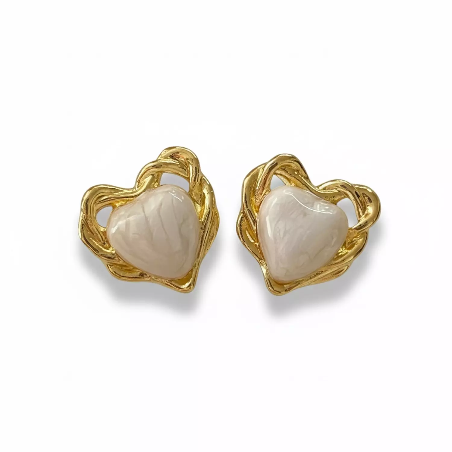 White heart Earrings  hover image