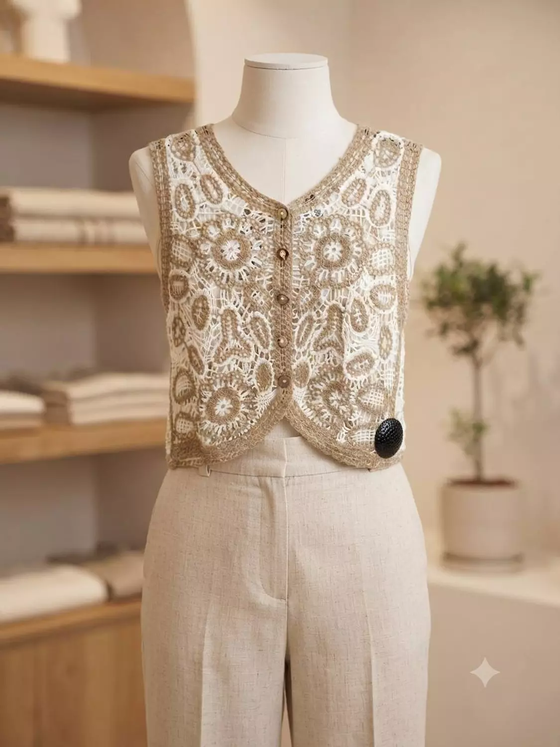 Floral Crochet Vest 2