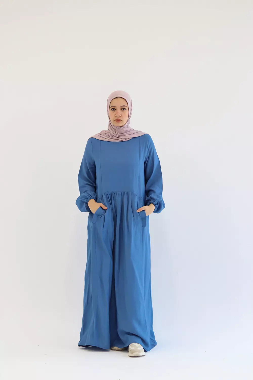 Blue Flowy Dress image