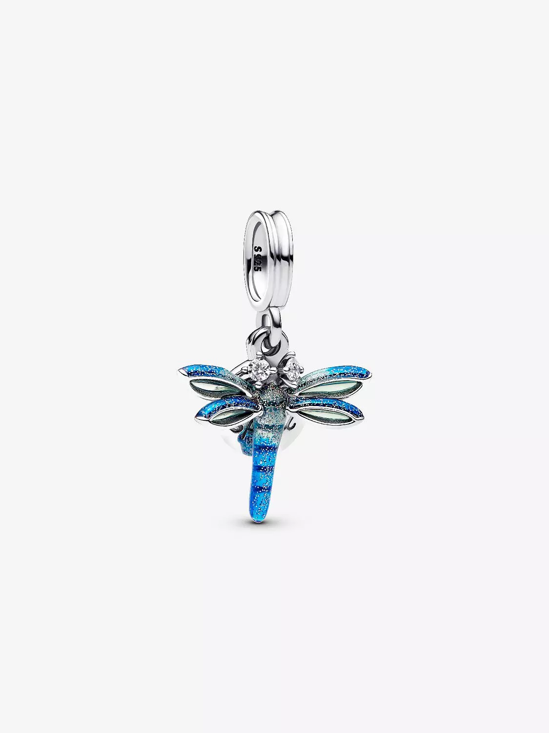 Dragonfly Double Dangle Charm Sterling silver image