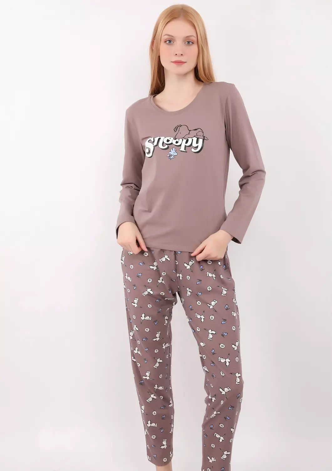 S122 snoopy long sleeves pajama set  4