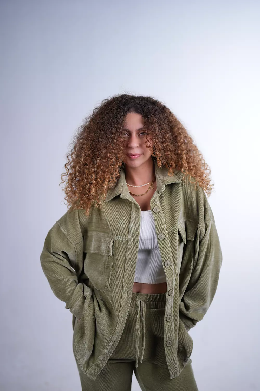 Lounge Co-Ord - Olive Green 3