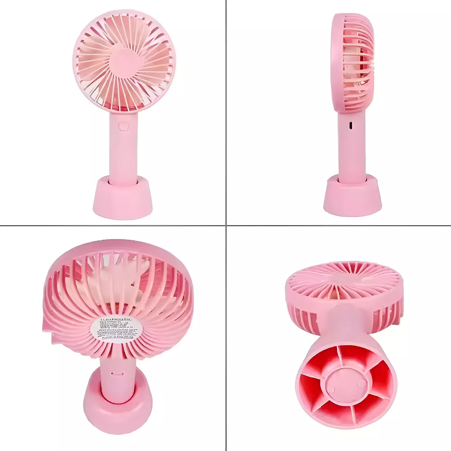 SS-2 Rechargeable Handheld Fan - 3 Speeds - pink 2