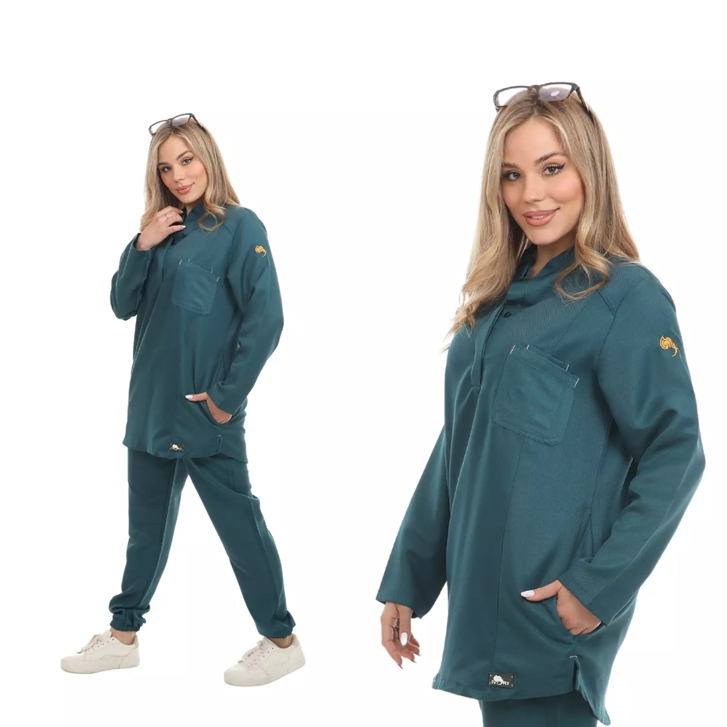 Ganzaari Female Half Collar Scrub (Full Sleeves) image