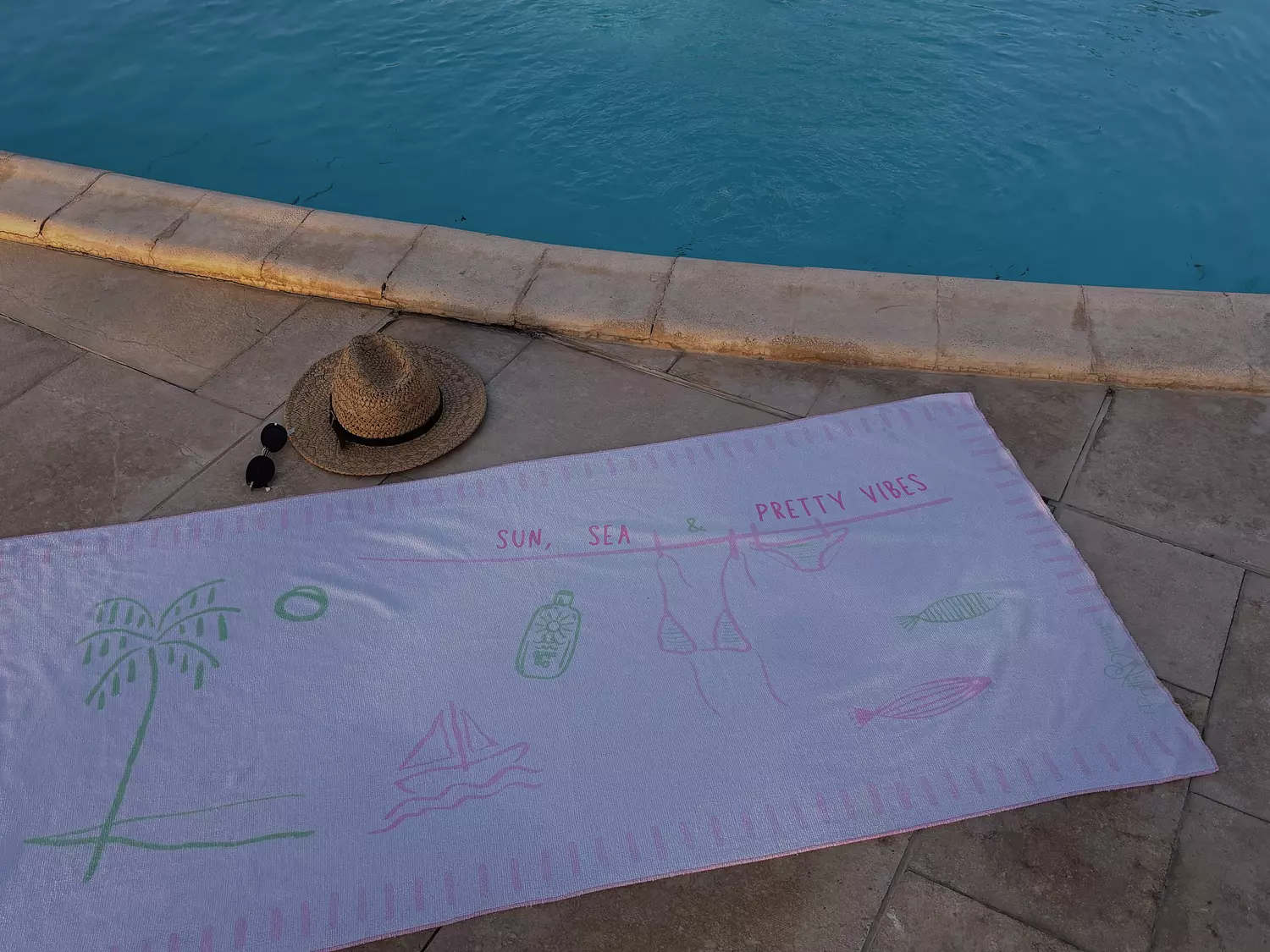 pretty vibes beach towel 2