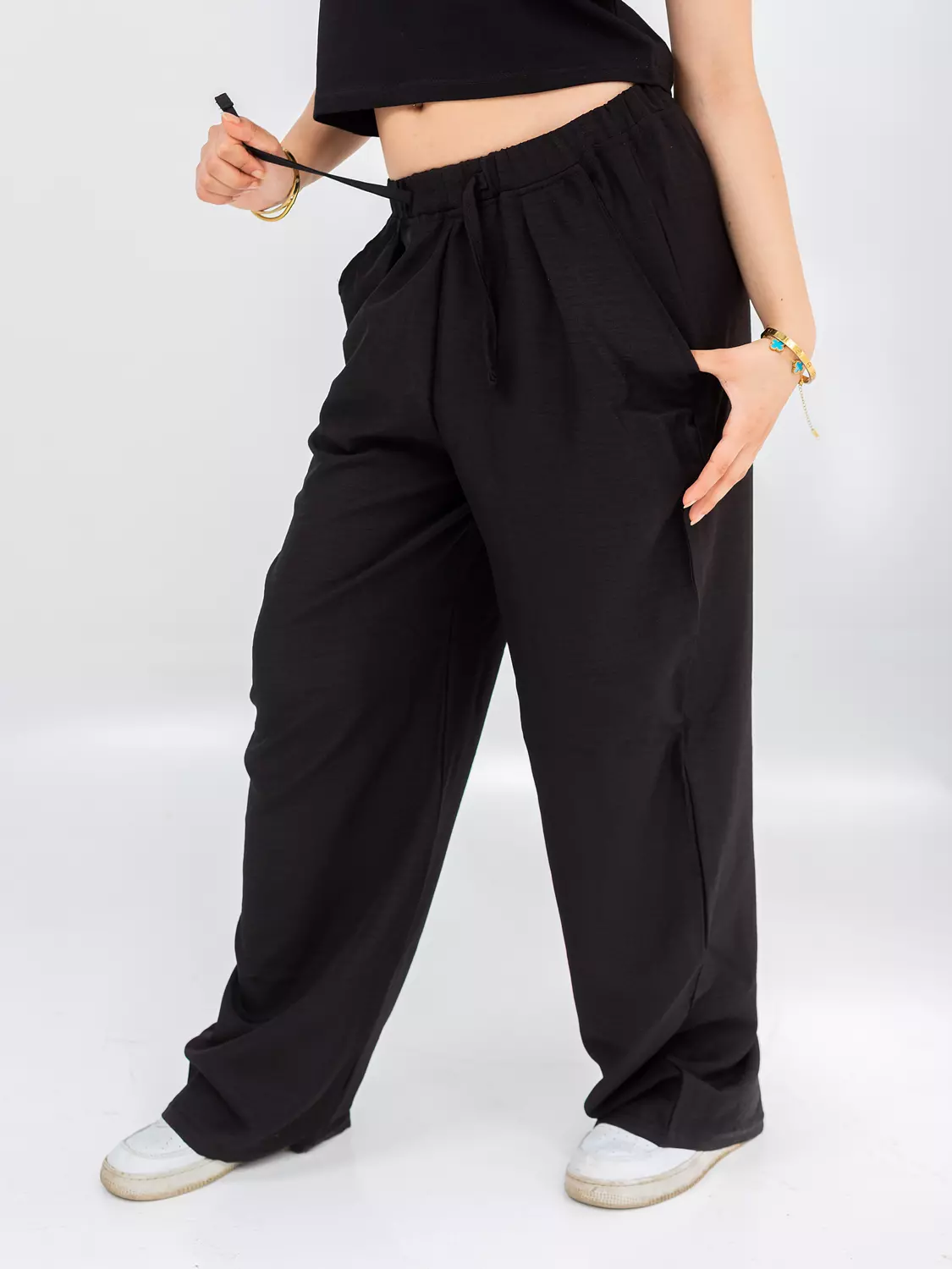 Linen Pants | Black image