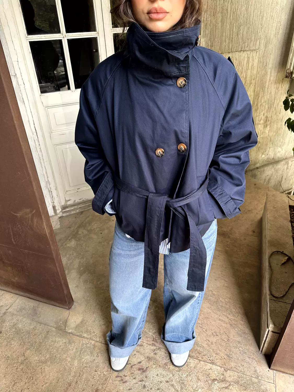 Cropped Trench Coat 9