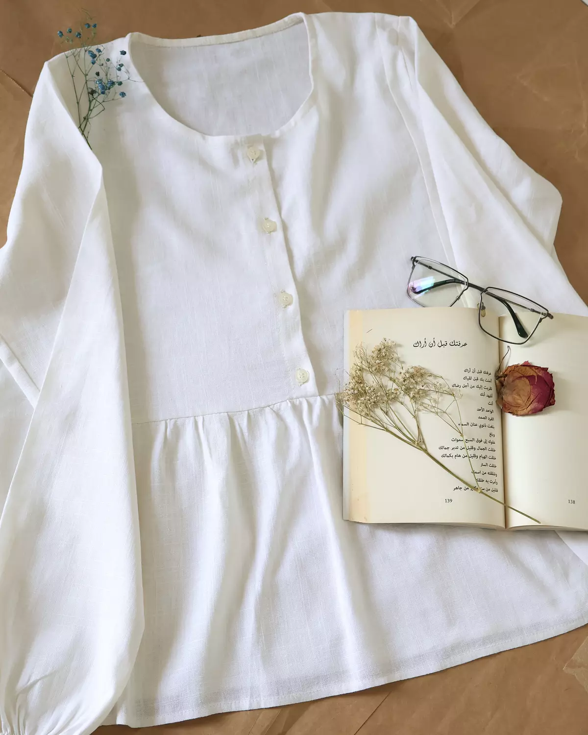 OFF WHITE LINEN BLOUSE 3