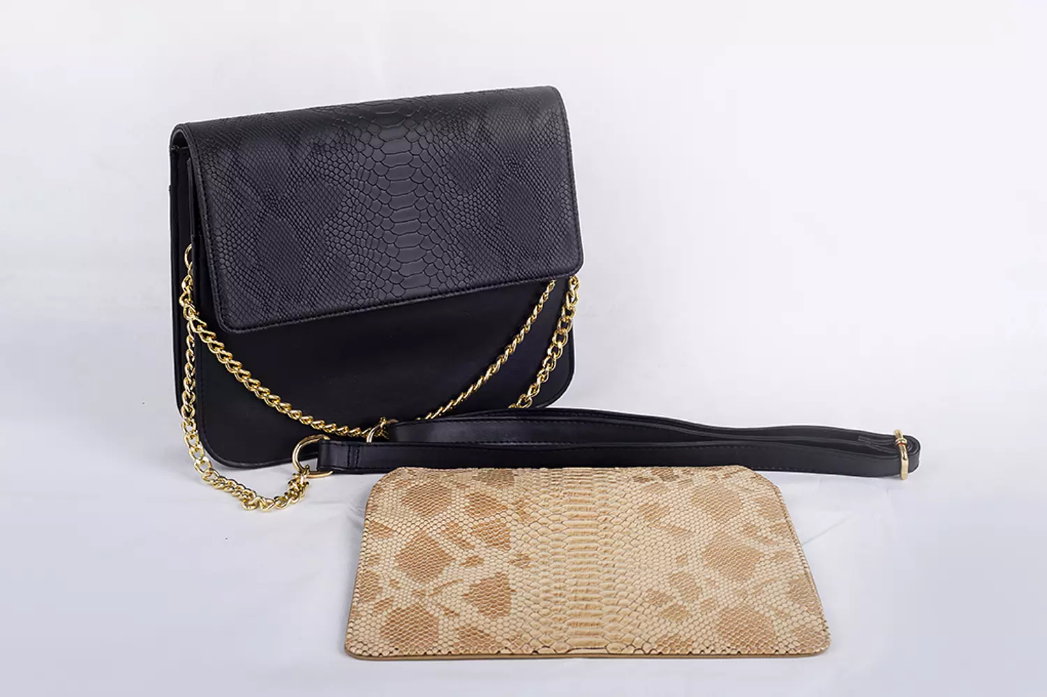 Black Cross Bag - Changeable Flap 4