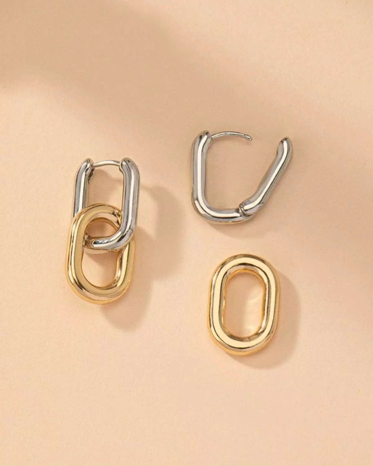 Two Tone Earrings hover image