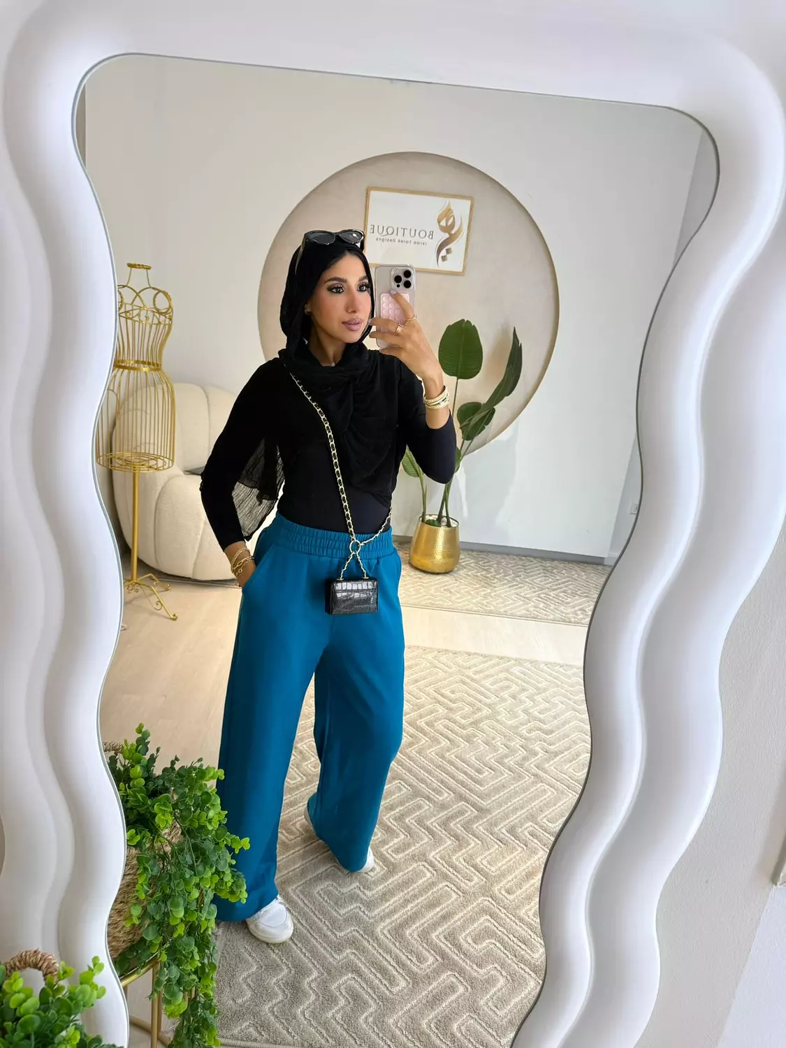Summer Wide Leg Pants Turquoise image