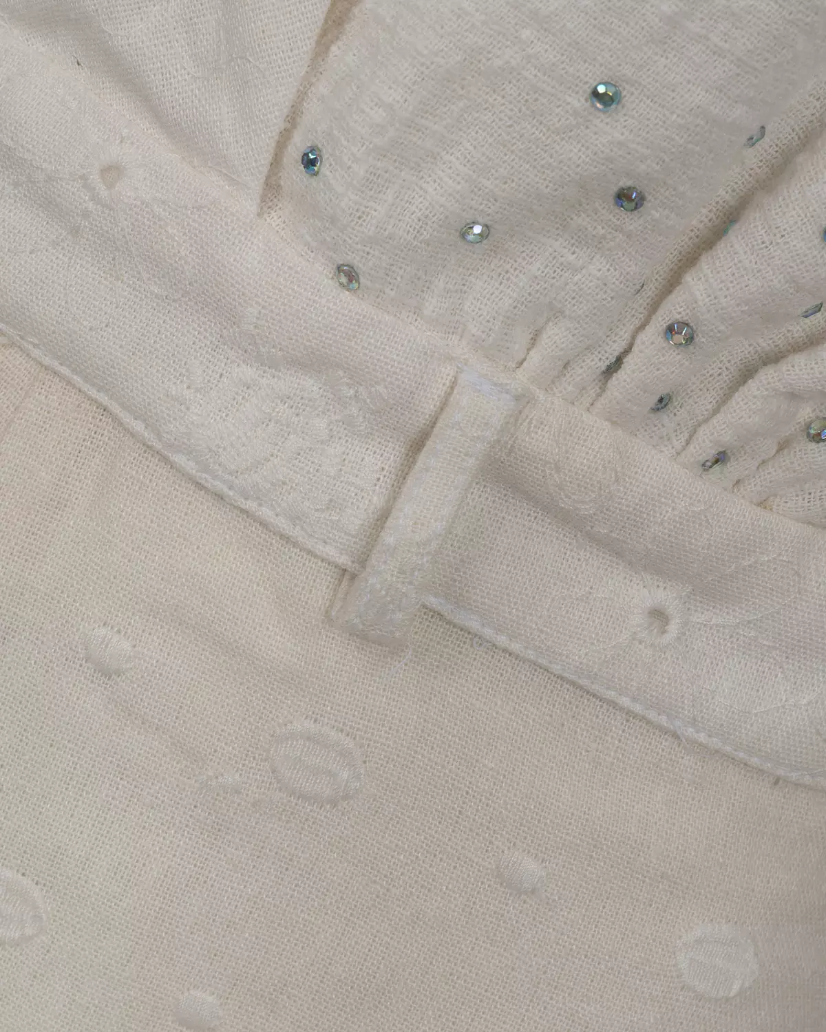 Delicate Beige Patchwork Romper 5