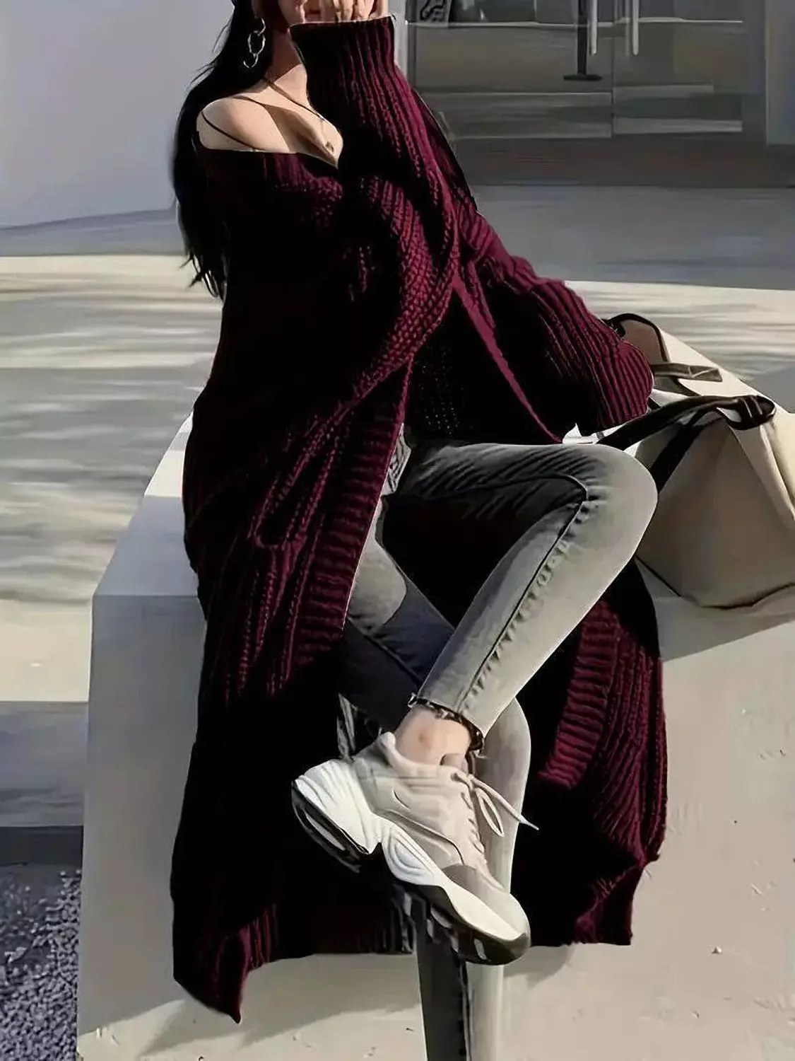 Long trico cardigan  5