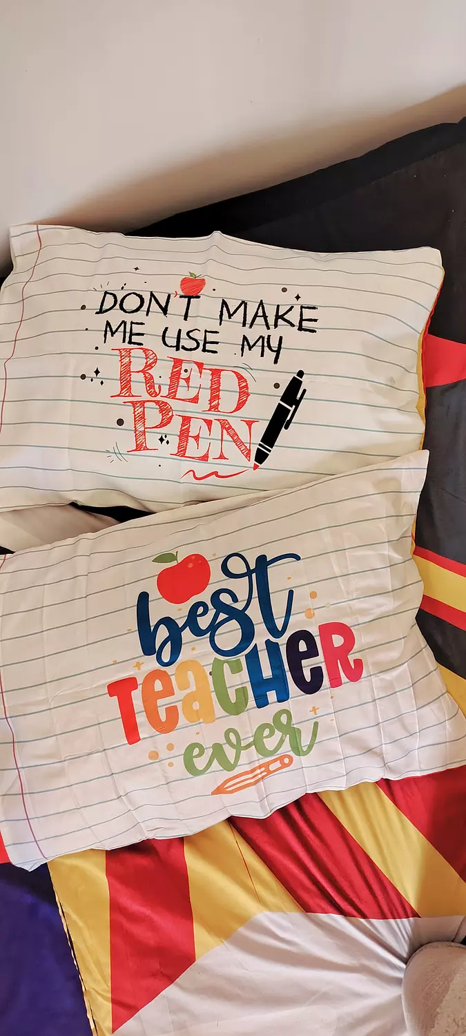 Best teacher ever pillow case 1