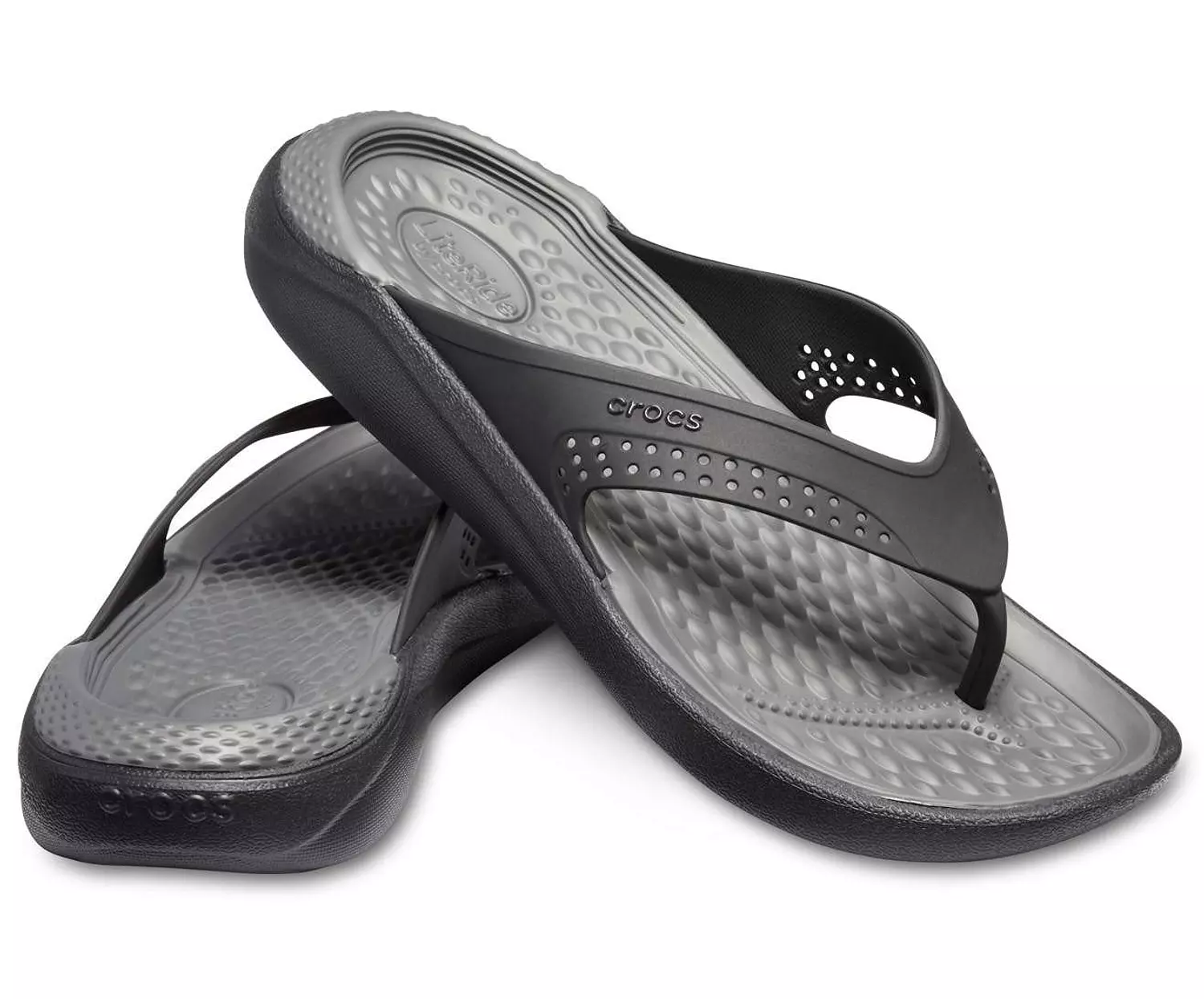 Crocs Unisex Adult Literide Flip Flops Black  image
