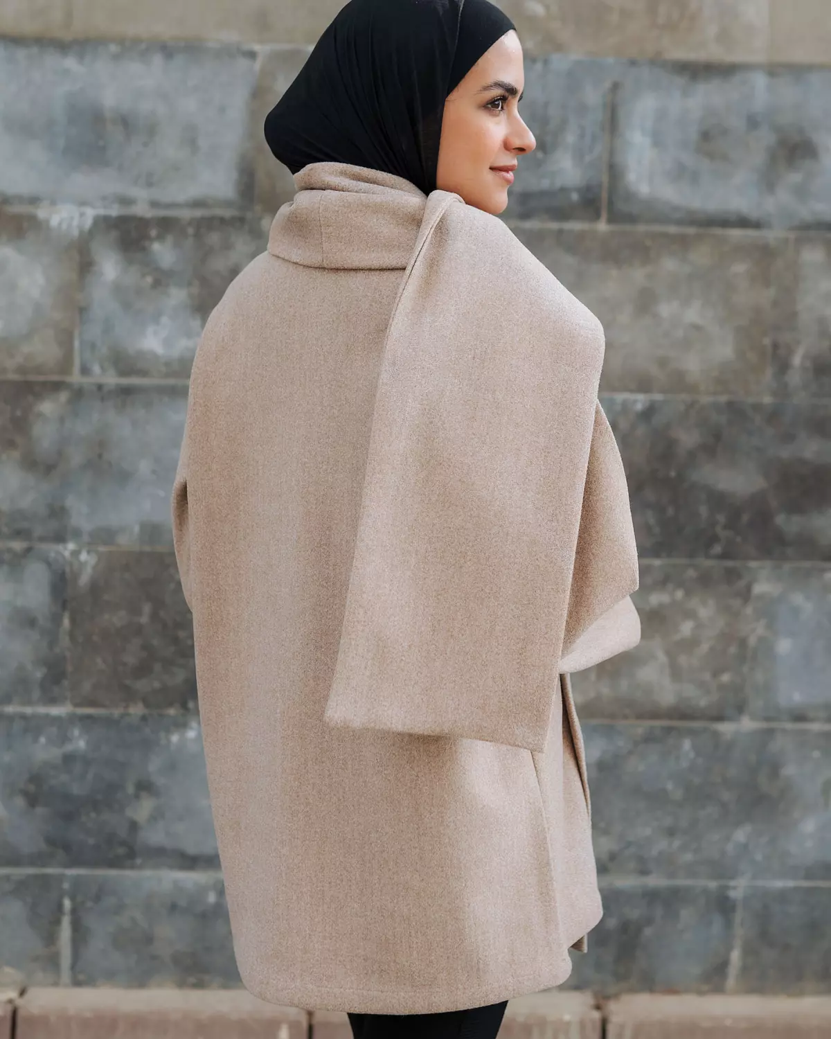 Wool scarf Jacket - Beige 3