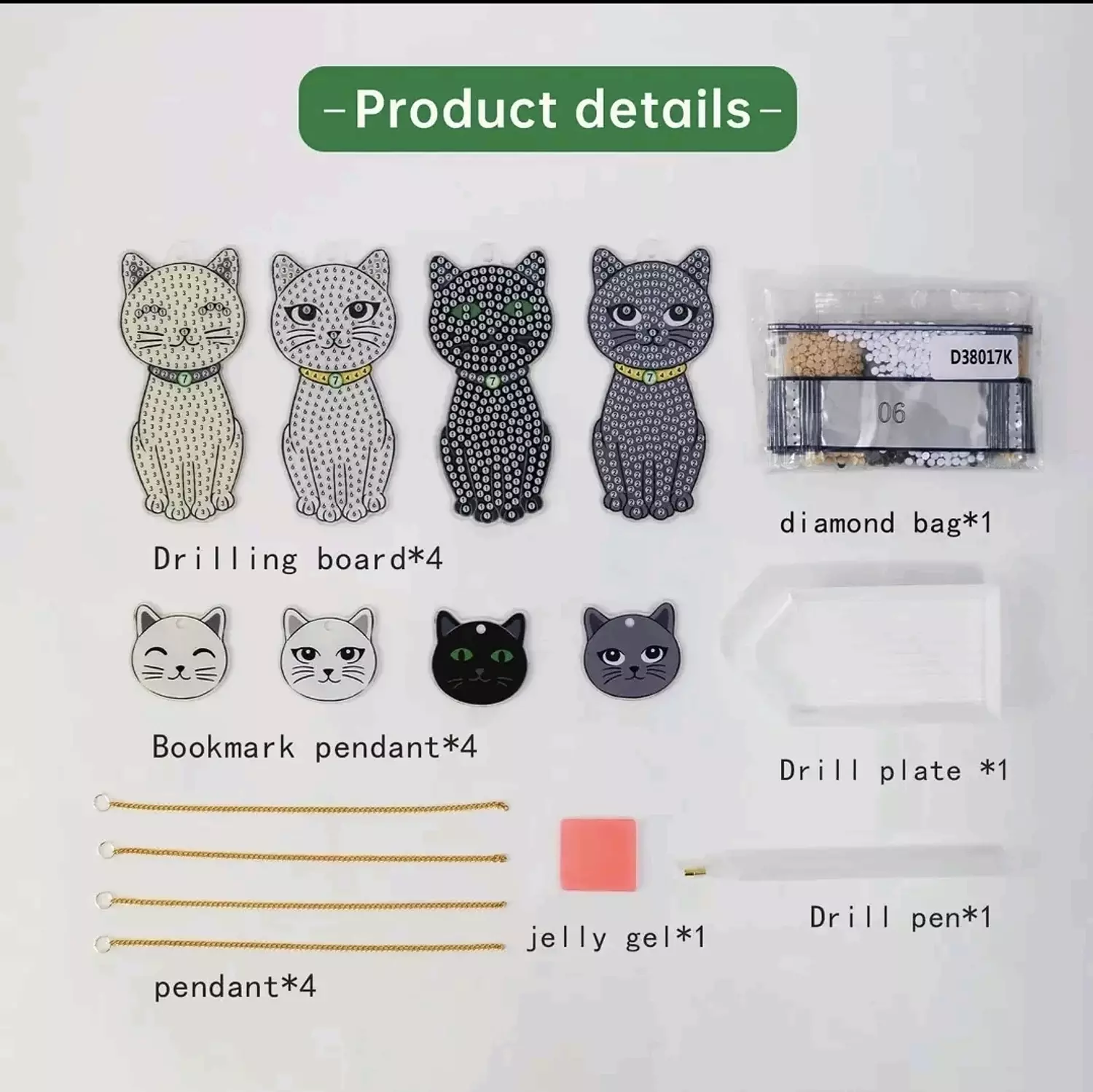 Diamond Painting Bookmarks - Cats 7