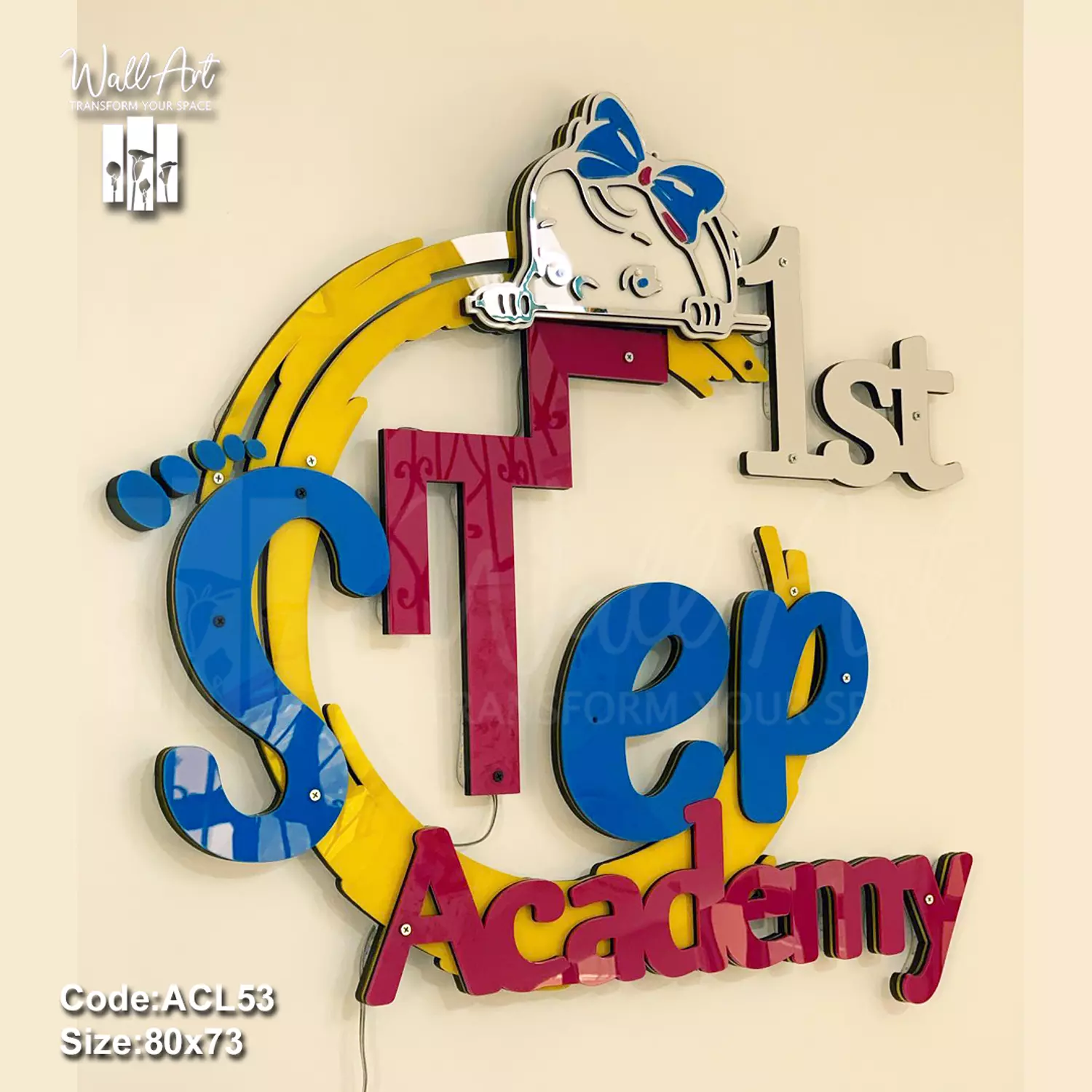 ACL53-Lighted Coloured Acrylic Logo  7