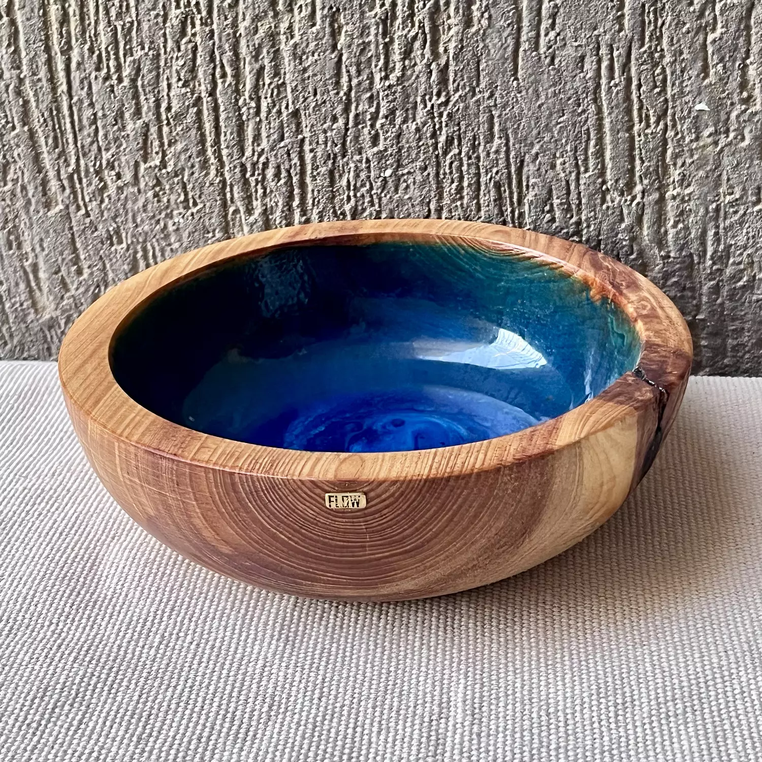 Blue| Green Wood Bowl 5