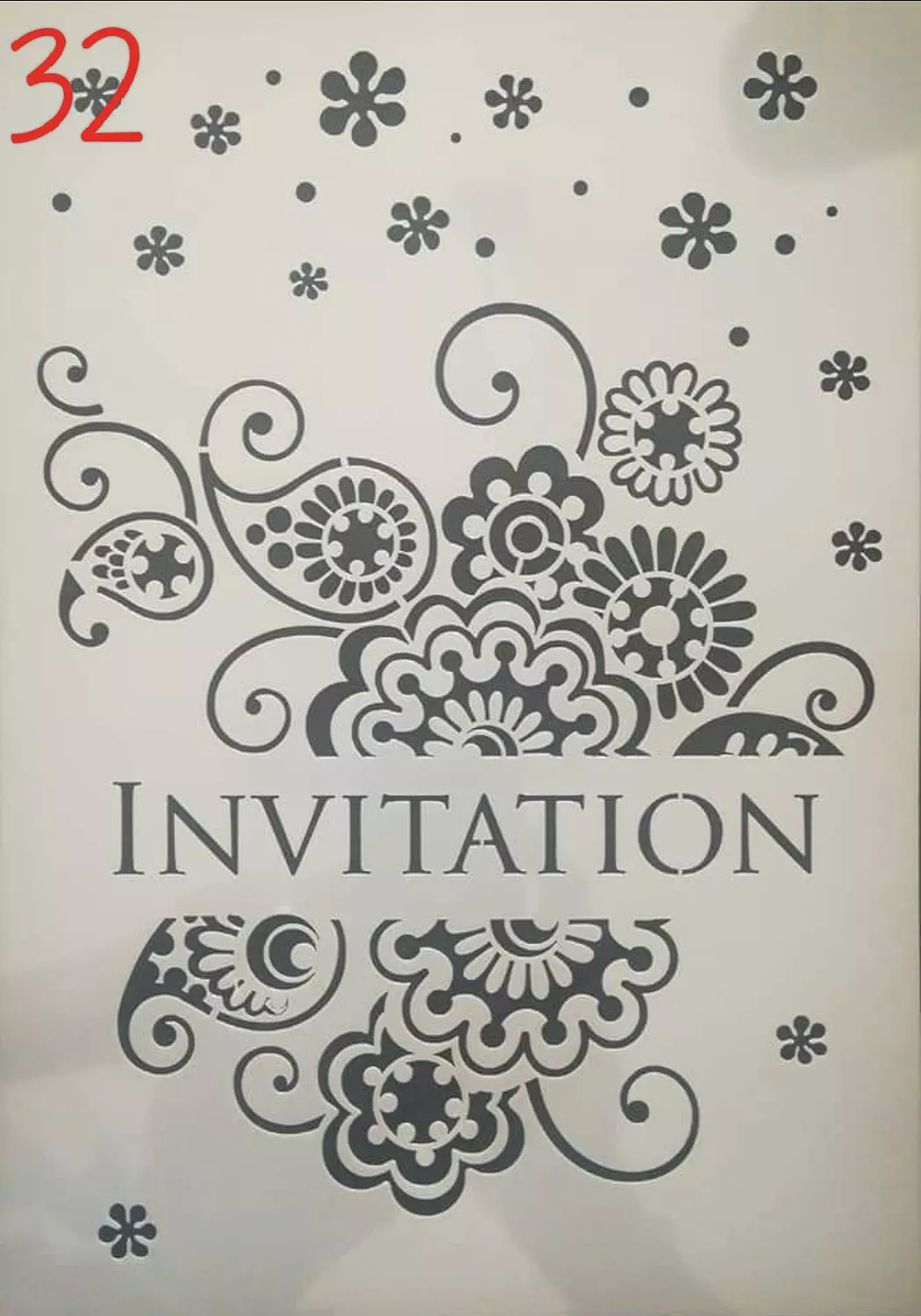 استنسل مفرغ (اشكال مختلفة) Stencils(Different forms) A4 31