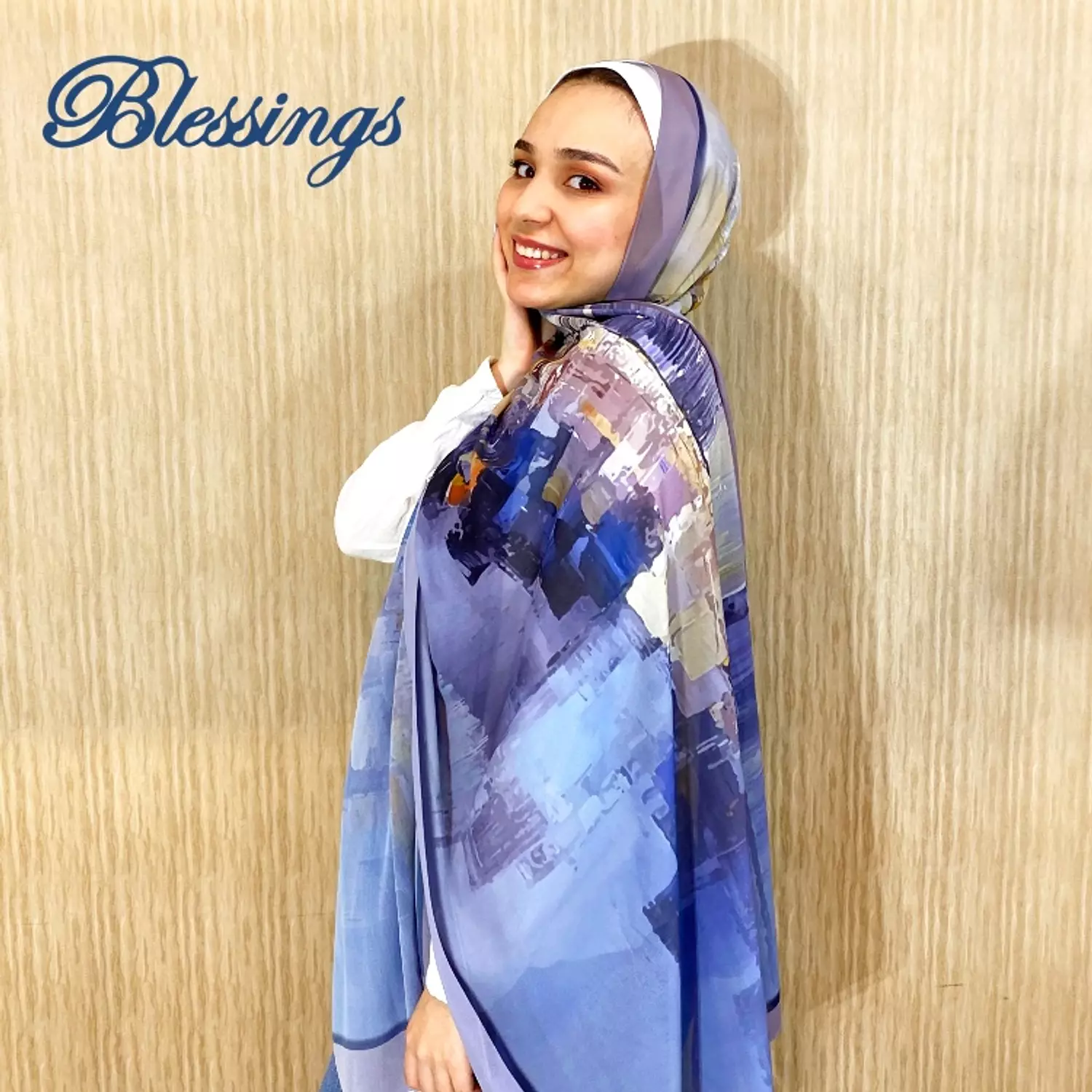 Scarf-Blessings-Light-Blue Roads 1
