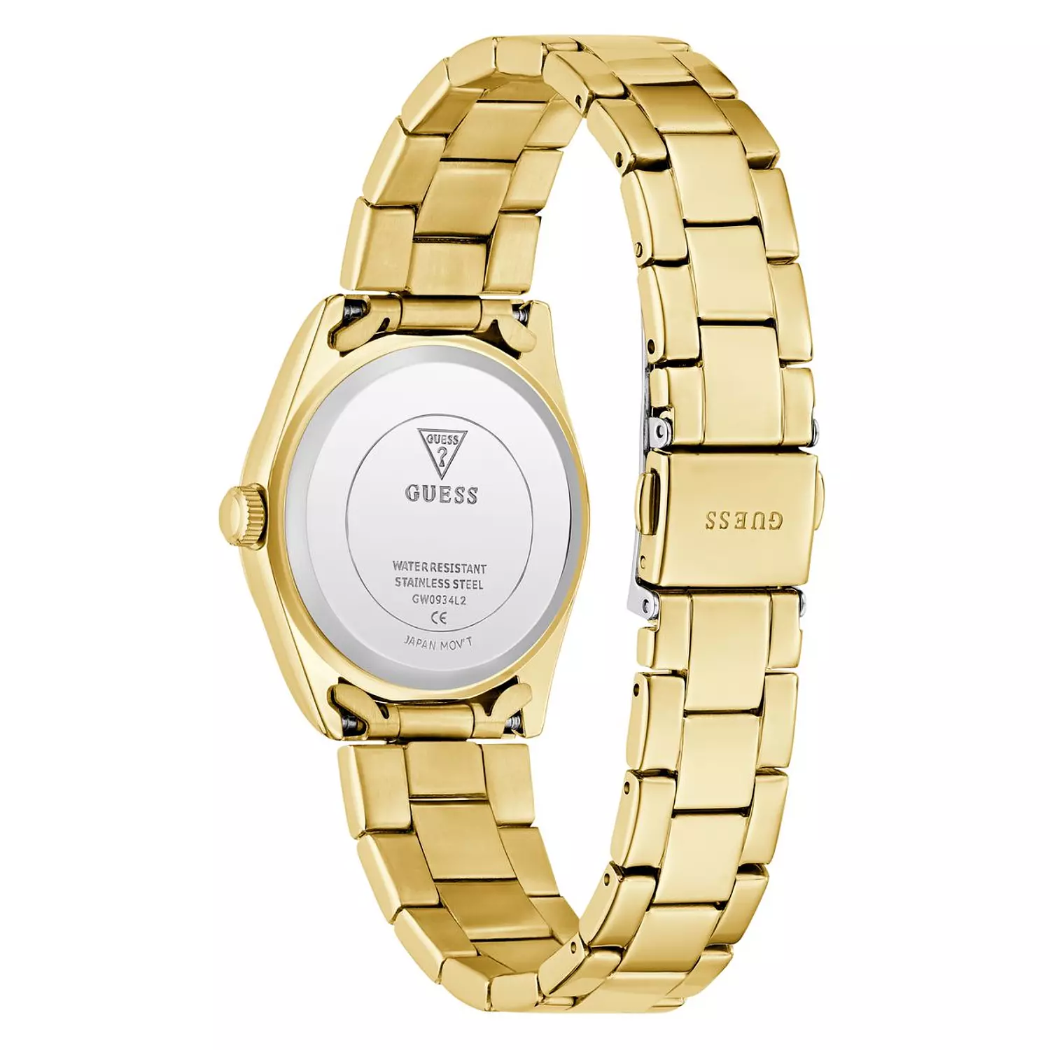GUESS ALICE Ladies Gold Tone Date Watch Gold Tone Stainless Steel Polished Bracelet 3