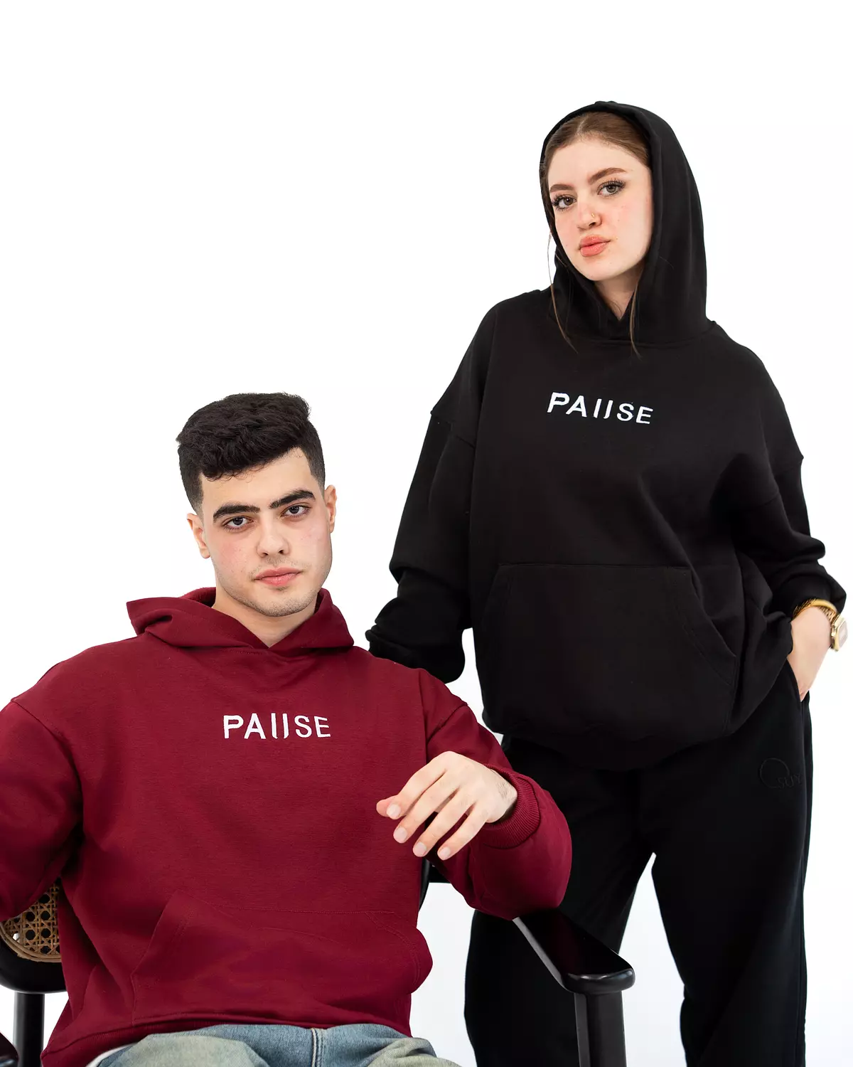 Pause Hoodie _ Burgundy 4