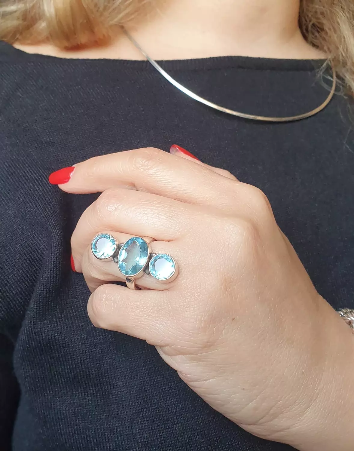 Aqua marine ring 2
