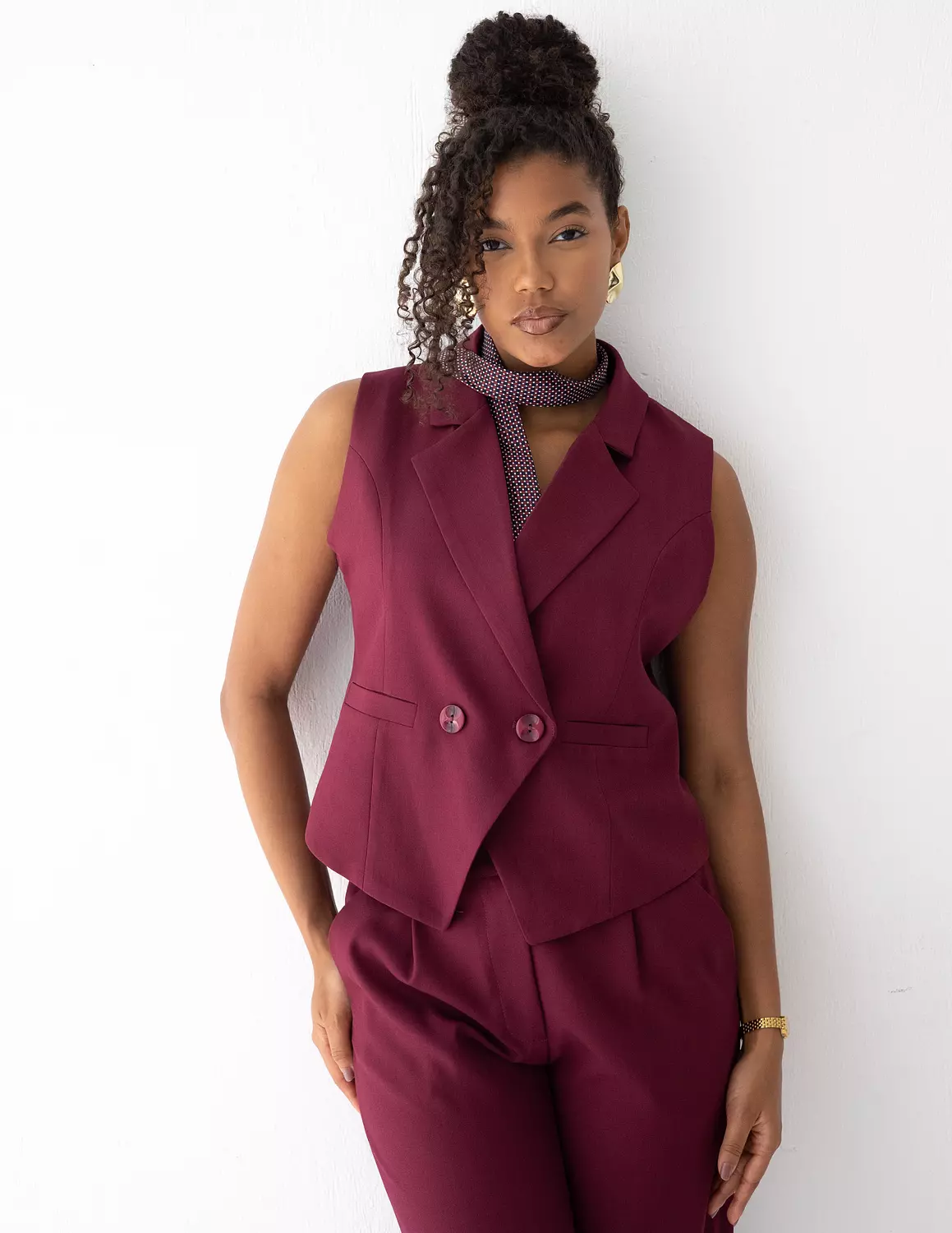 Regal Touch double breasted cropped vest  image