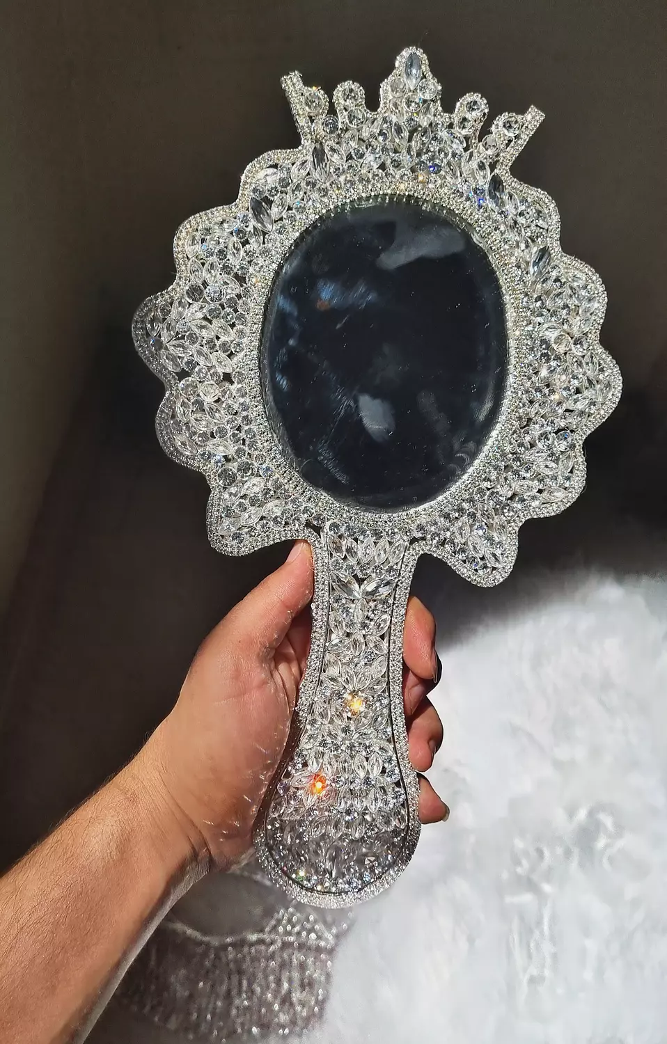Luxury Crystal Hand Mirror 12 1