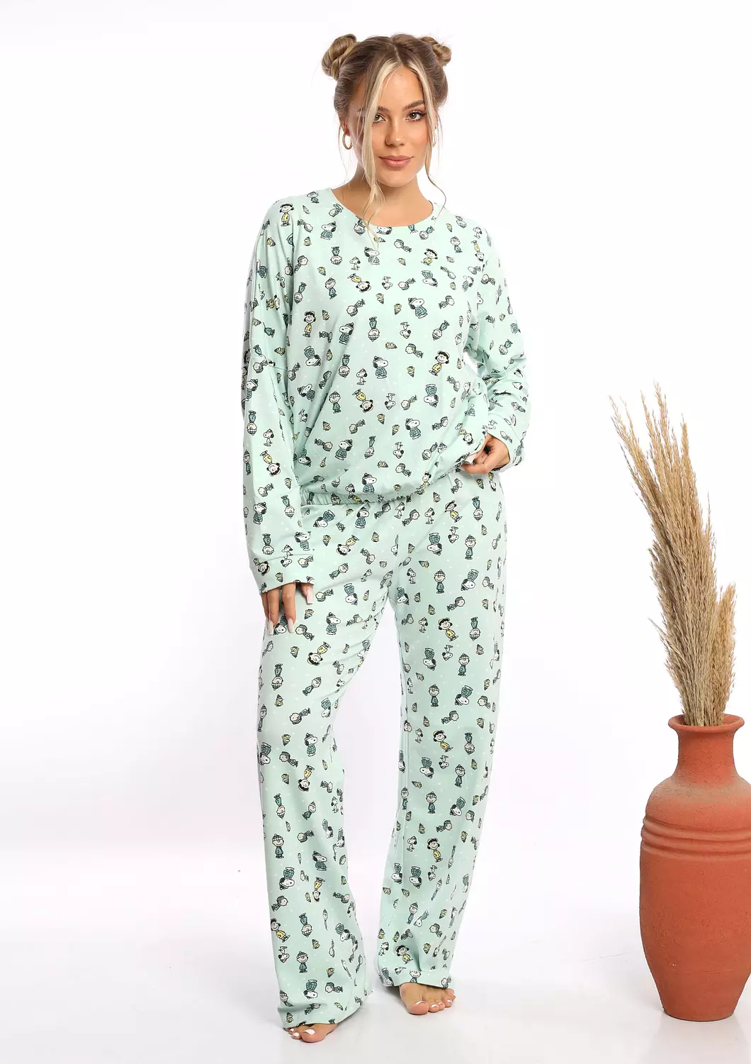 C342 SNOOPY LOOSE FIT PAJAMA SET  4