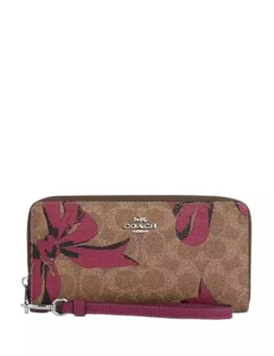 LONG ZIP AROUND WALLET IN SIGNATURE CANVAS WITH BOW PRINT image
