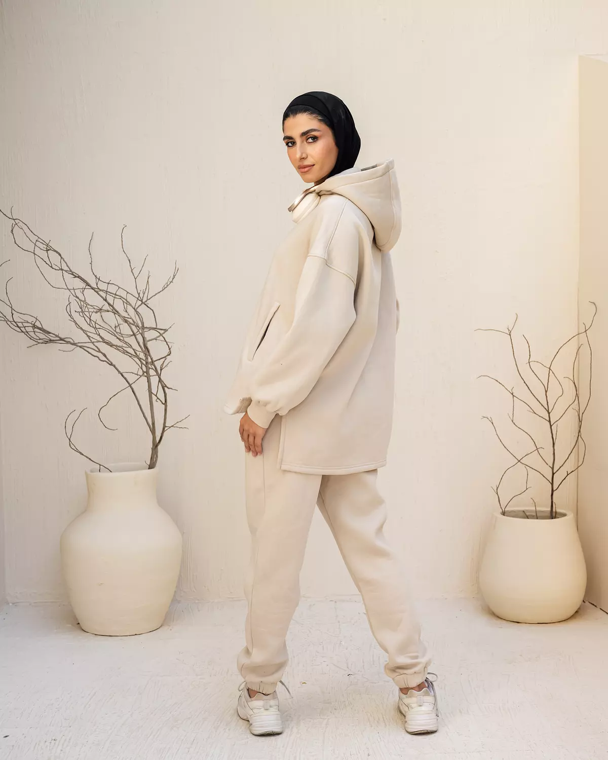 Sweat Pants in Beige 2